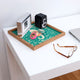 Anderson Design Group Seahorse Pattern Square Tray, Medium