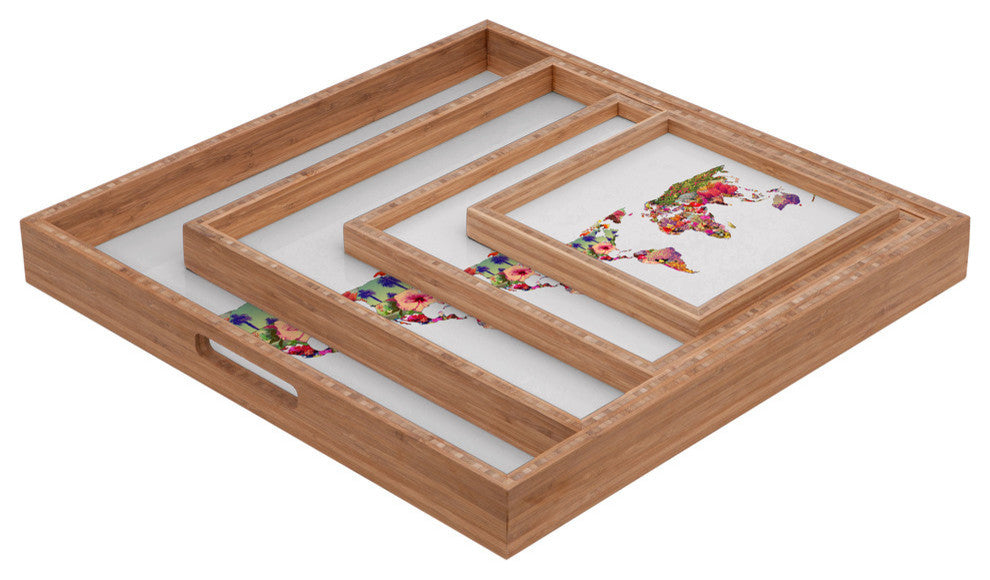 Deny Designs Bianca Green Its Your World Square Tray