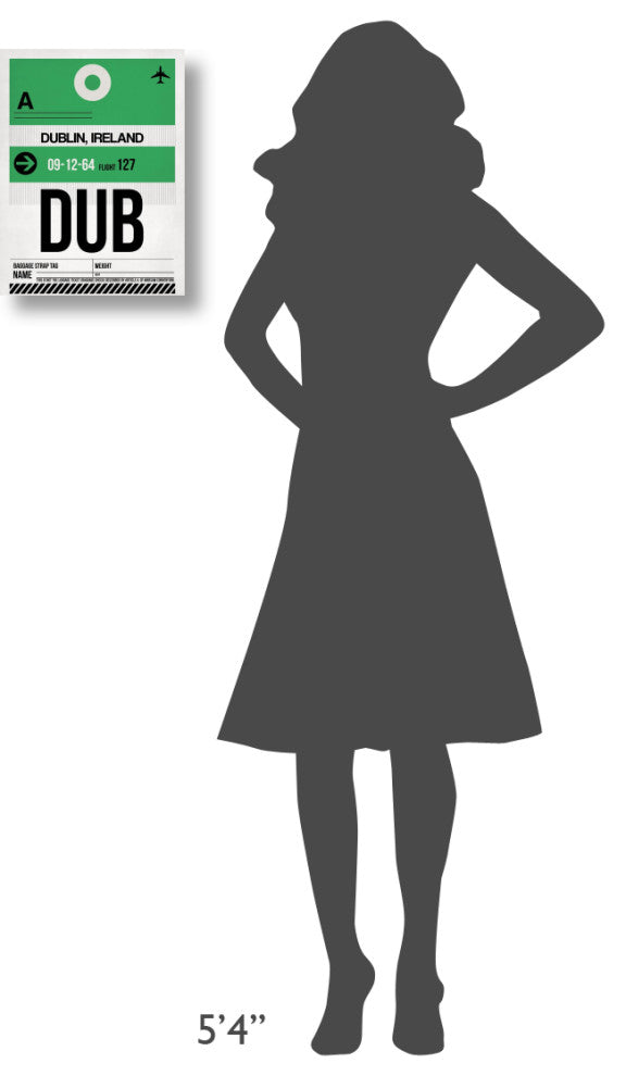 "DUB Dublin Luggage Tag 1" Fine Art Print