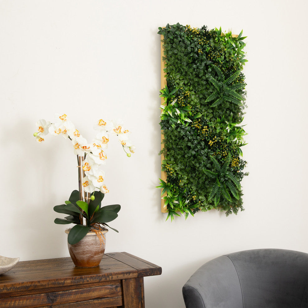 20in. x 40in. UV Resistant Hawaiian Islands Artificial Living Wall Art Panel