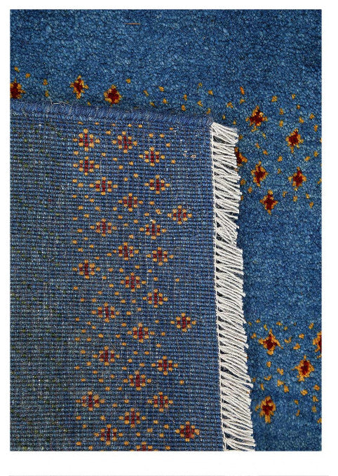 Navy Blue Persian Hand Knotted Gabbeh 2'2"x2'9"