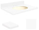 Quartz 49"x22" Vanity Top, Biscuit Bowl, Nano Crystal, 8" Centerset