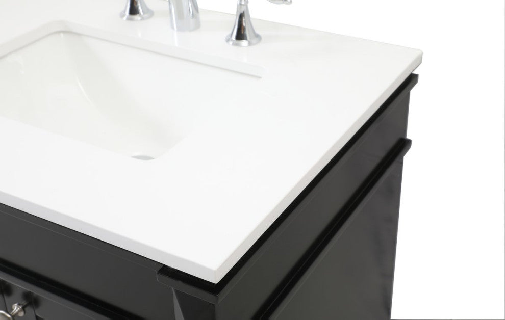 Home Living 21" Transitional Black-Light Bathroom Vanity