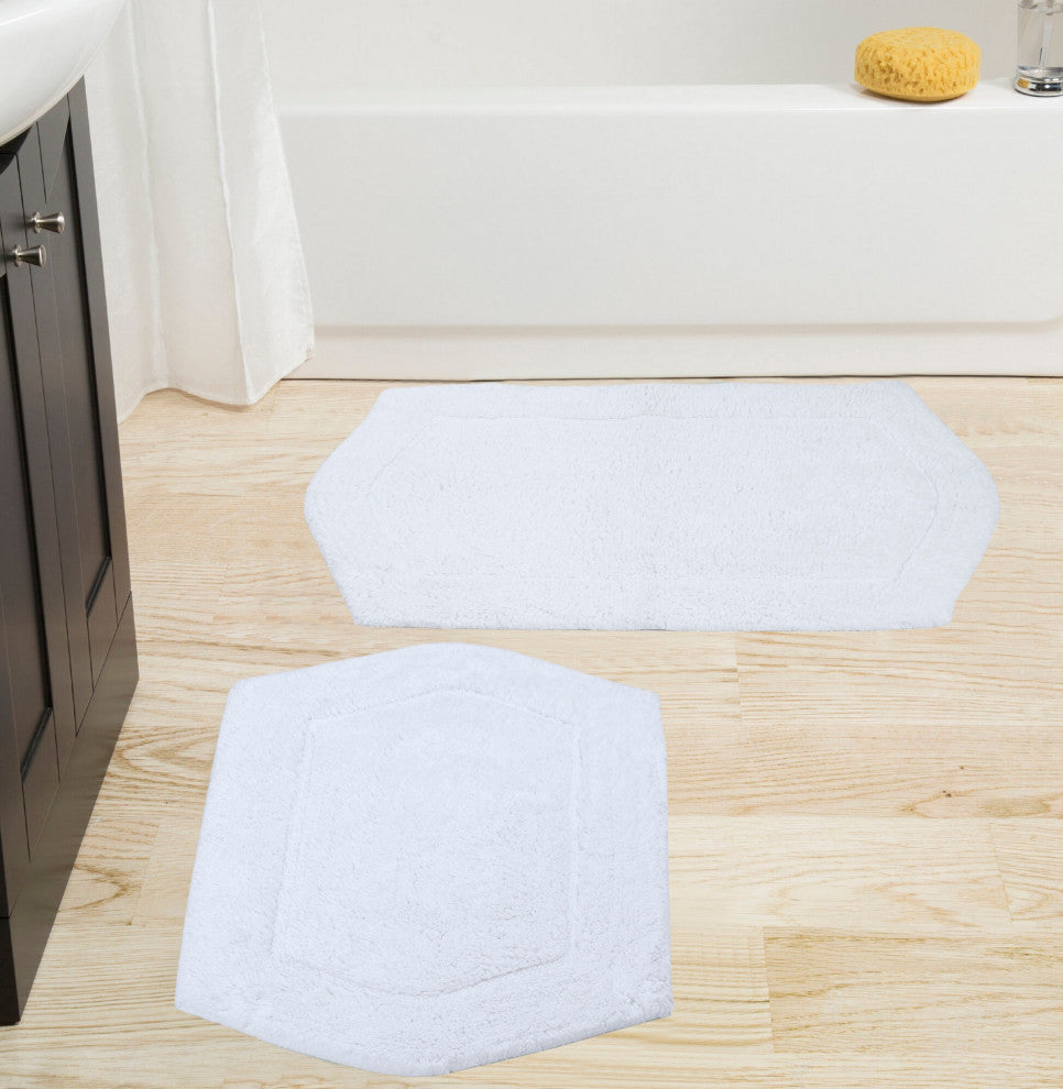 Waterford 2-Piece Bath Rug Set, White
