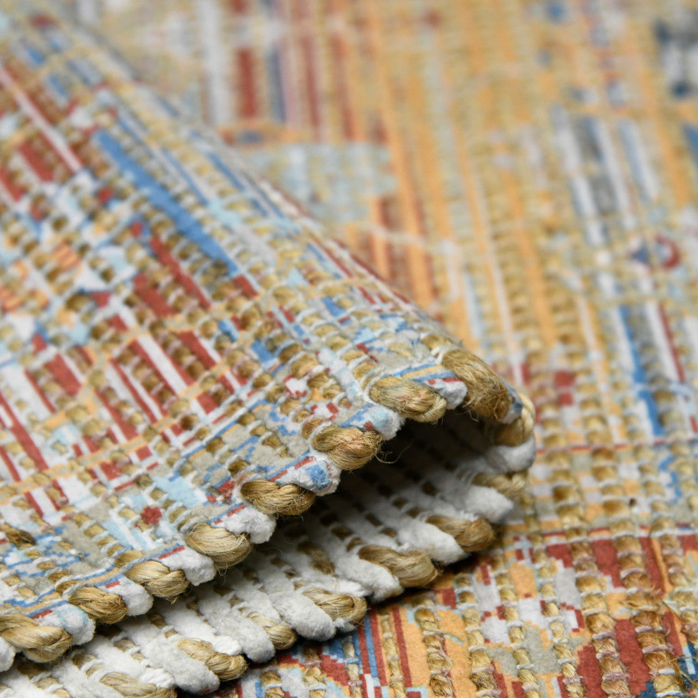 Prairie Larson Area Rug, Blue, 8' x 10', Oriental