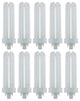 10 Pack Sunlite 42 Watt Plt 4 Pin Triple Tube, Gx24Q 4 Base, Super White