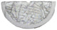 48" White Hologram Sequined Faux Fur Bordered Tree Skirt