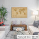 "Antique World Map II" Wrapped Canvas Art Print, 18x12x1.5