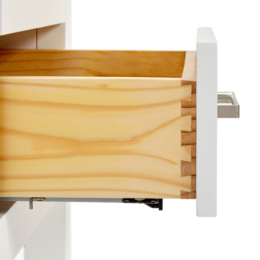 Ariel Magnolia 48" Single Rectangle Sink Vanity, Carrara Quartz, White