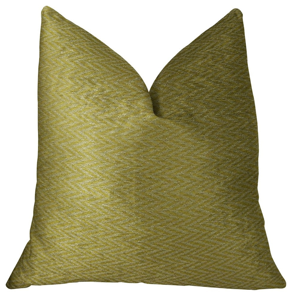 Honey Praire Yellow and Cream Handmade Luxury Pillow, 22"x22"
