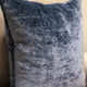 Plutus Bleu Velour Blue Luxury Throw Pillow, 26"x26"