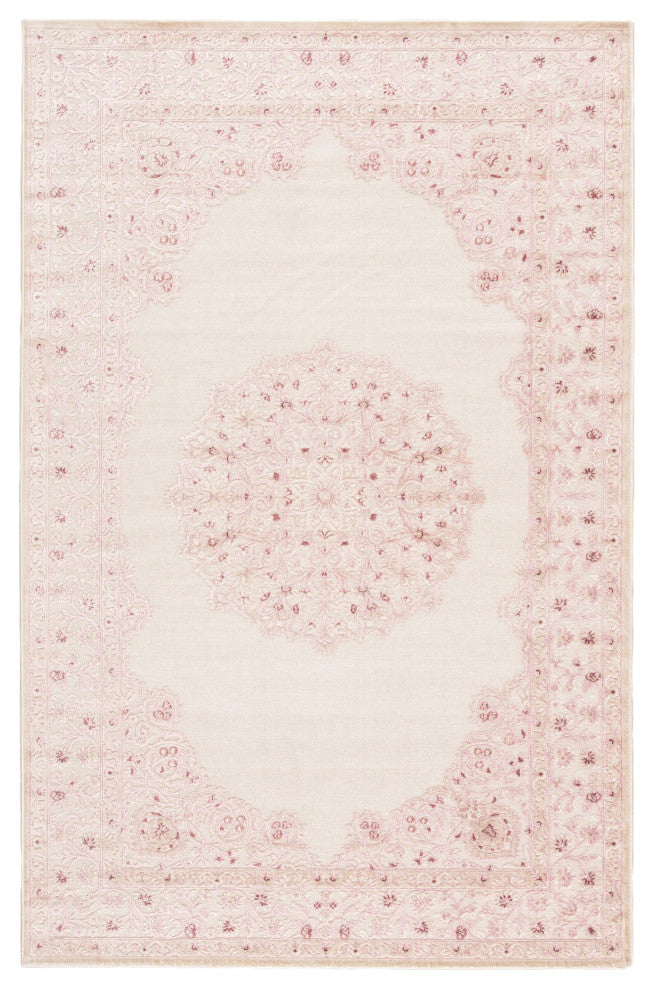 Jaipur Living Malo Medallion Pink/White Area Rug, 8'10"x11'9"