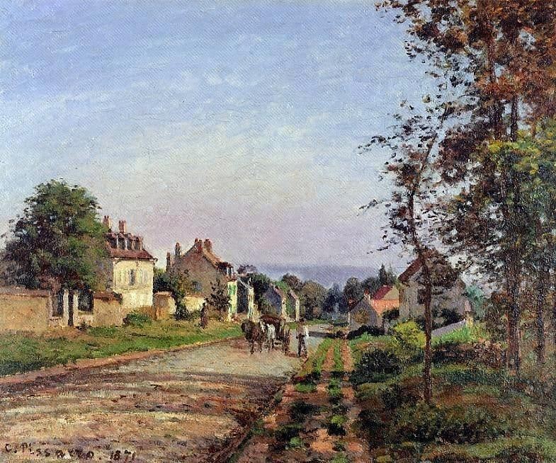 Camille Pissarro Outskirts of Louveciennes - 20" x 25" Premium Canvas Print