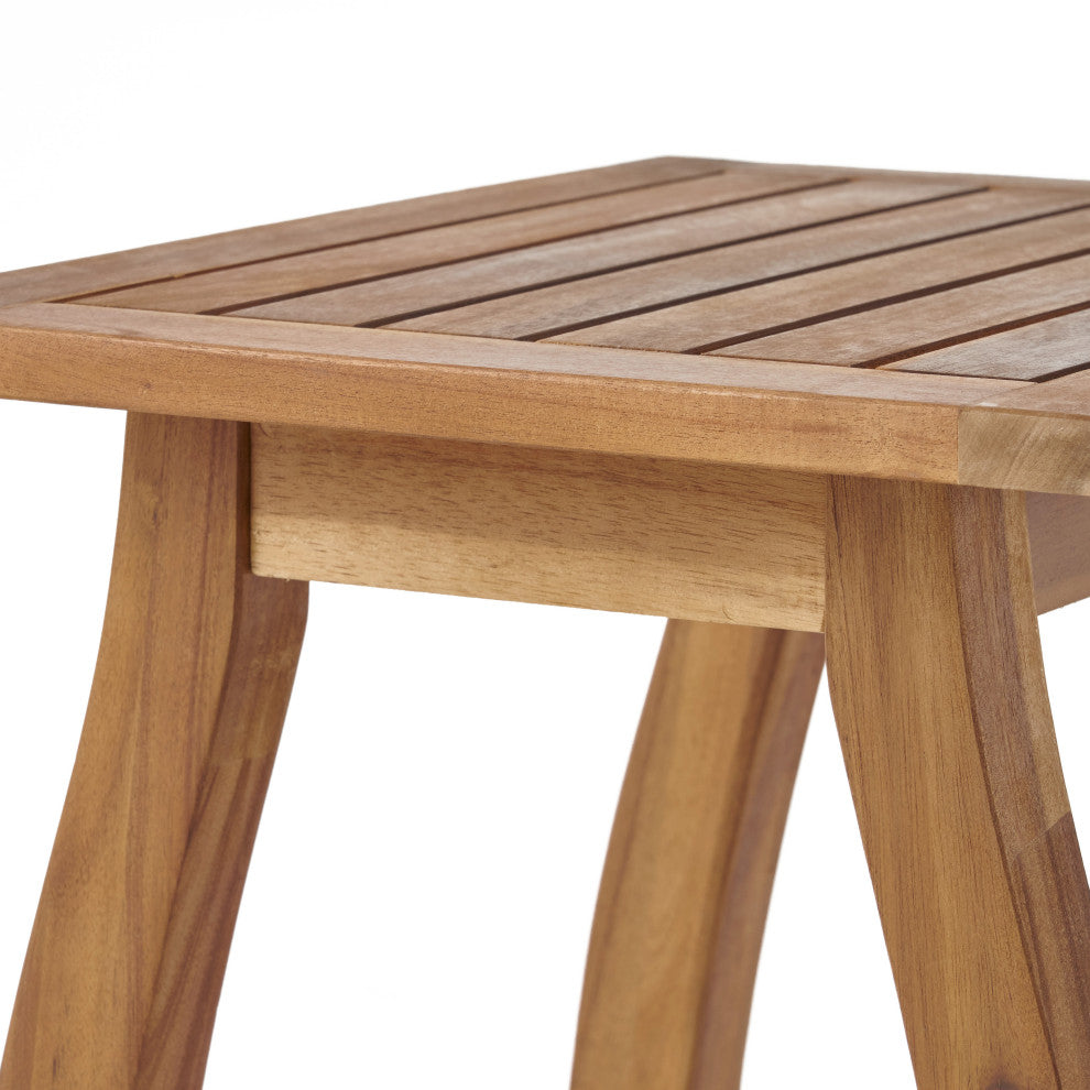 GDF Studio Noble Outdoor Rocking Chair With Wood Accent Table