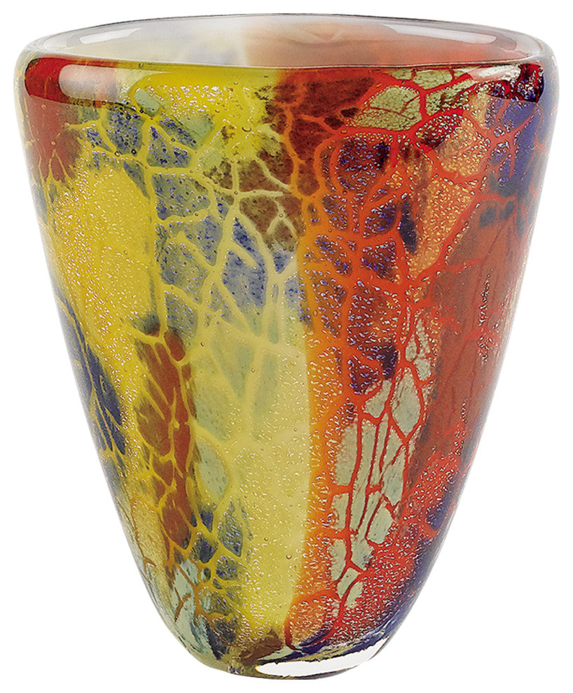 Firestorm Art Glass Vase 7"