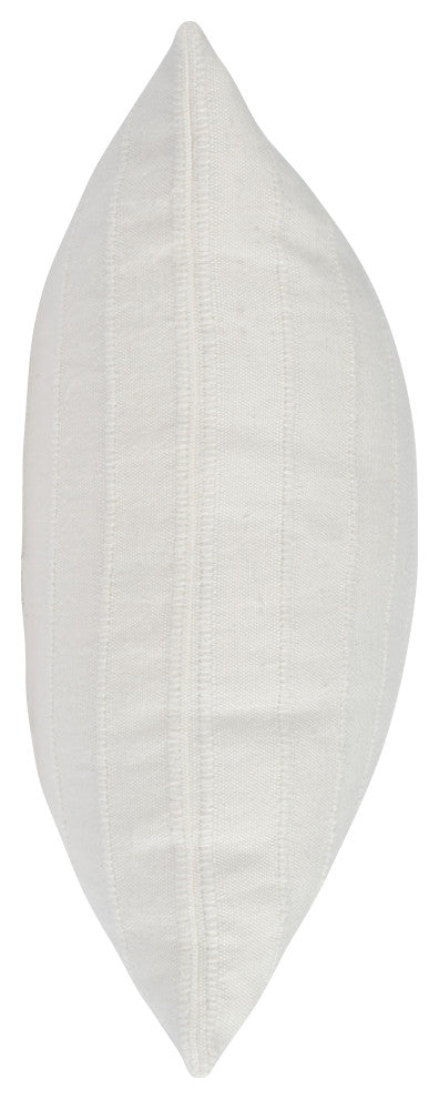 Hendri 22" Square Throw Pillow, White
