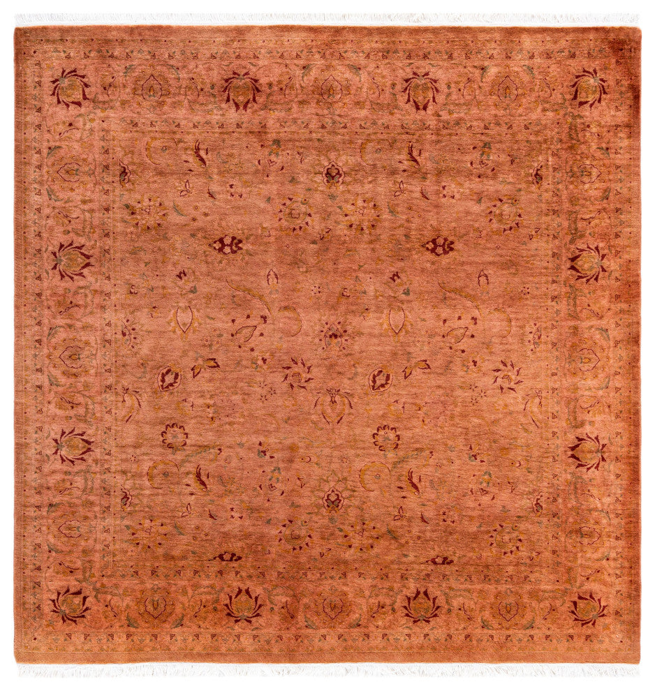 Overdyed One-of-a-Kind Hand-Knotted Area Rug Pink, 6' 2" x 6' 3"