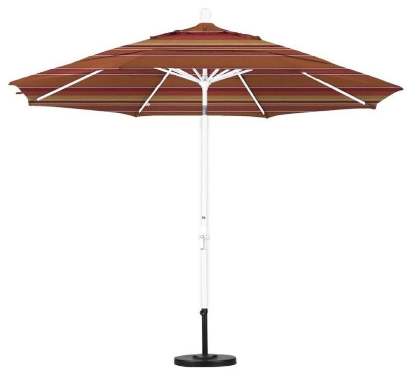 11' Aluminum Umbrella Collar Tilt Matted White, Dolce Mango