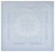 French Home Linen 71" x 71" Astra Tablecloth Ivory and Light Blue