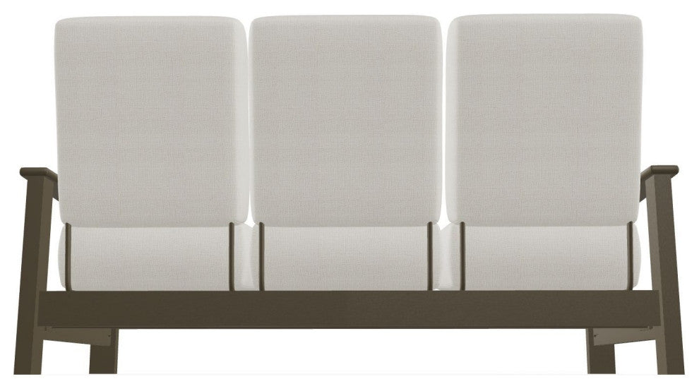 Leeward Deep Seat 3-Seat Outdoor Sofa, Grasscloth Buff/Beachwood