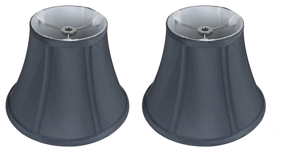 Bell Lamp Shade, 5x9x7", Gray, Set of 2