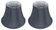 Bell Lamp Shade, 5x9x7", Gray, Set of 2