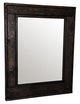 Herringbone Stained Vanity Mirror, Ebony, 30"x42", Vertical