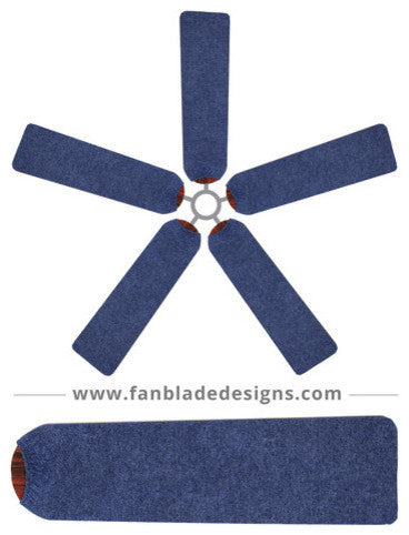 Denim Fan Blade Covers, Set of 5