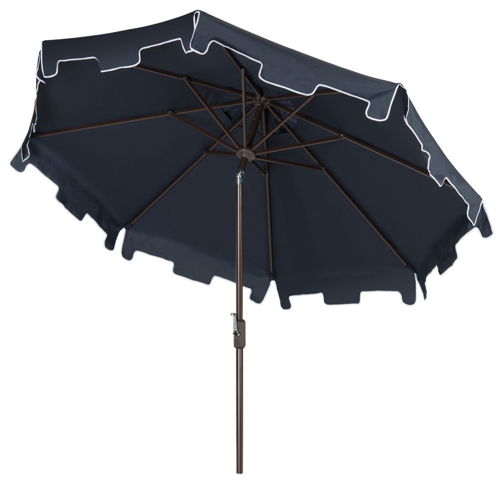 Safavieh UV Resistant Zimmerman 9' Crank Market Push Button Tilt Umbrella