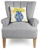 Chinoiserie Vase Daffodils Hook Pillow