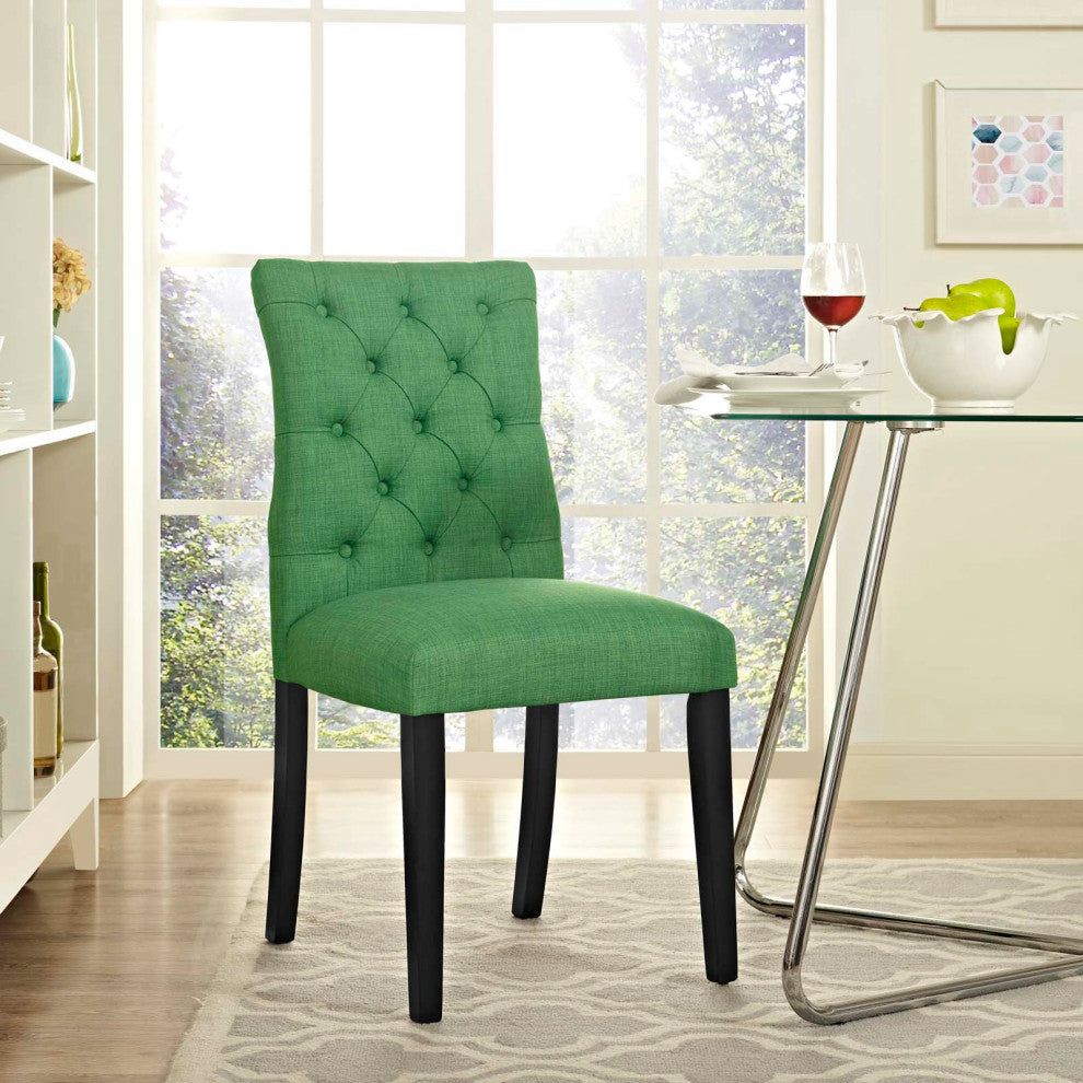 Duchess Fabric Dining Chair, Green