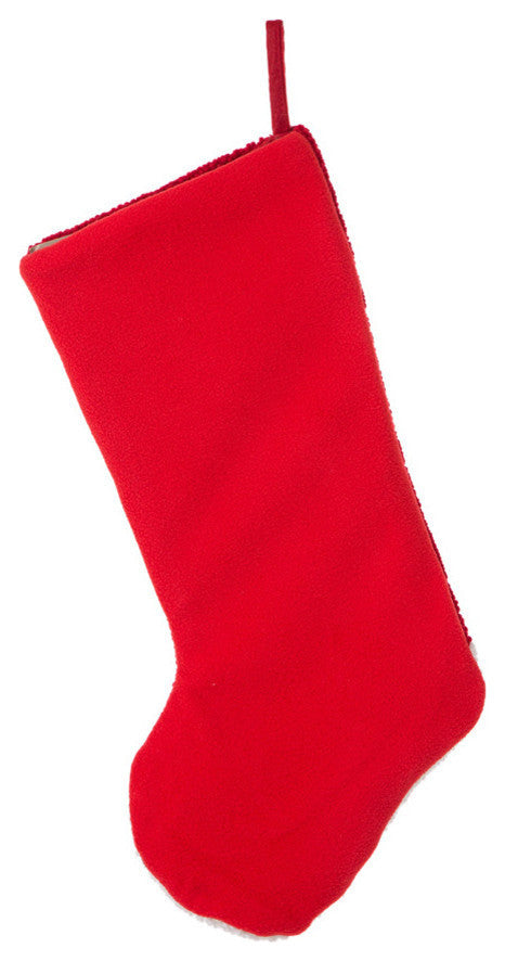 19"L Hooked Stocking, Reindeer