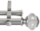 Lyla 1"D Double Curtain Rod, Satin Nickel, 160-240"