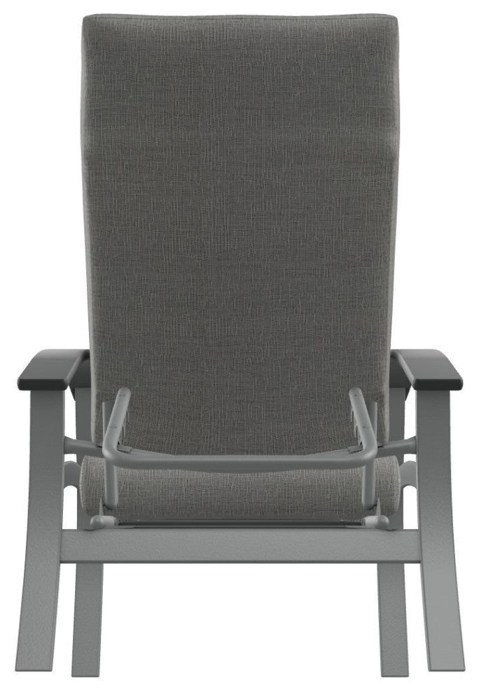 Belle Isle Cushion Outdoor Adjustable Back Chair, Grasscloth Cloud/Graphite