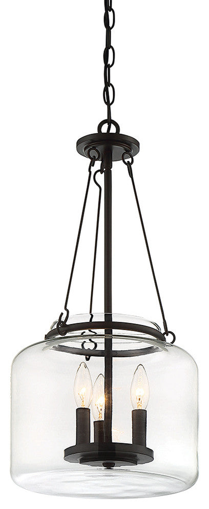 Akron 3-Light Pendant, English Bronze
