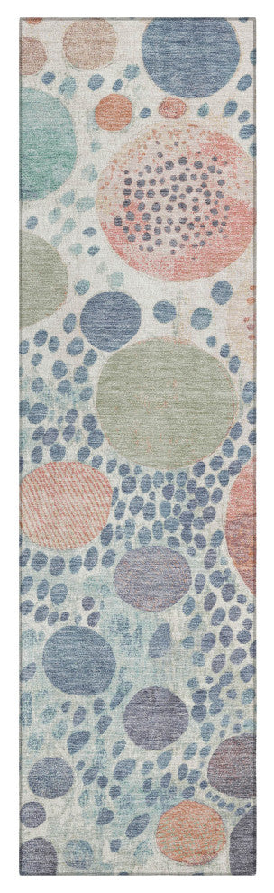 Machine Washable Indoor/Outdoor Chantille ACN1895 Denim 2'3" x 7'6" Runner Rug