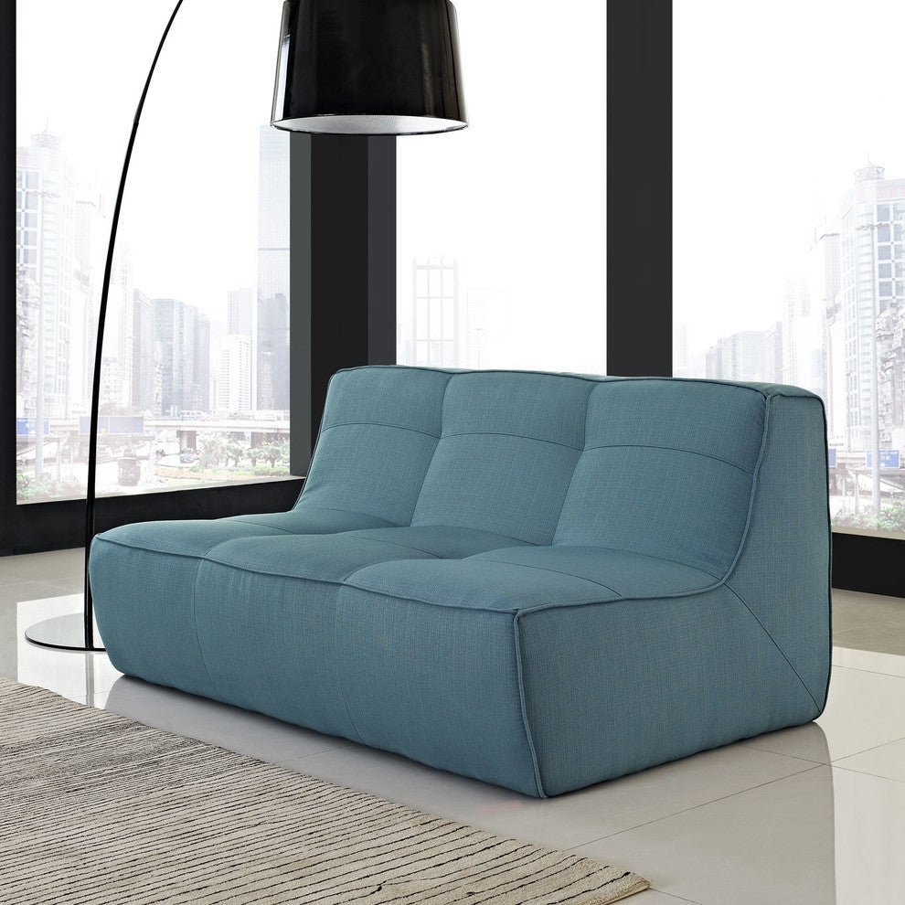 Modern Contemporary Living Room Upholstered Loveseat Sofa Sea