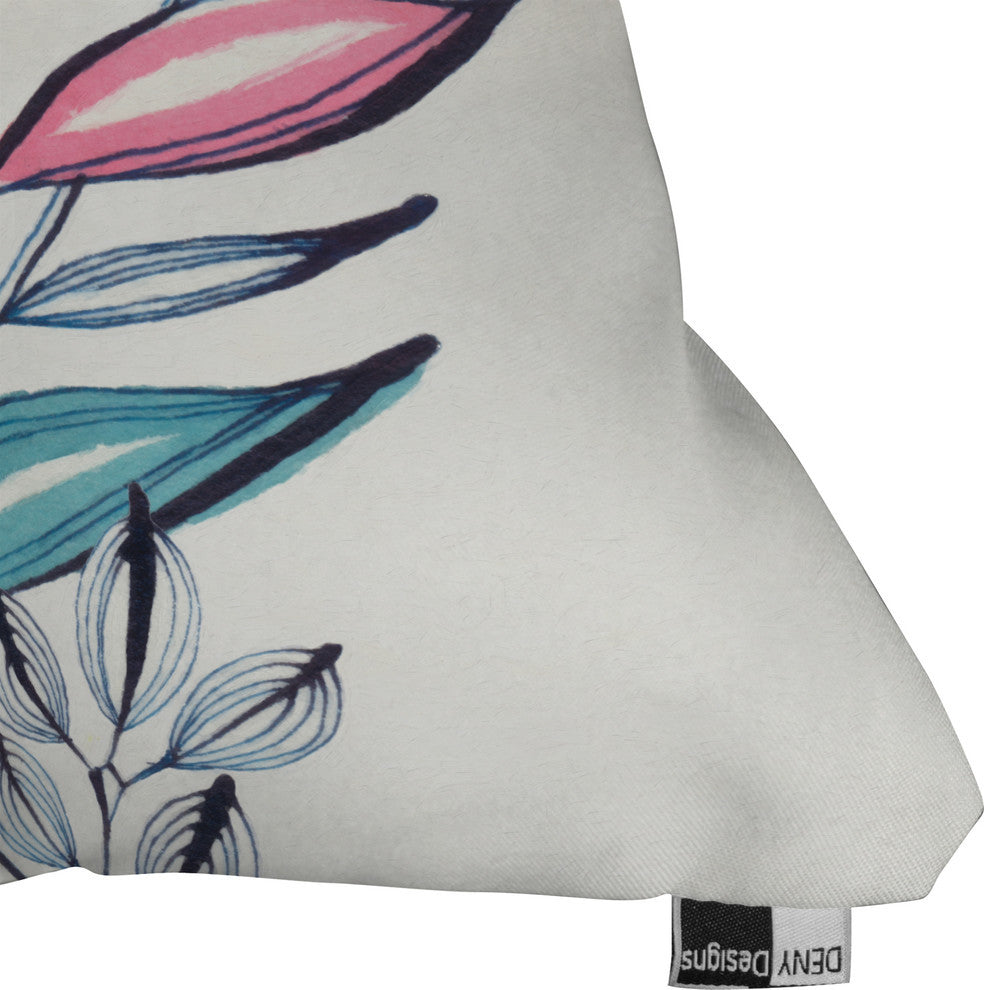 Deny Designs Cori Dantini Modern Corn Flowers Outdoor Throw Pillow
