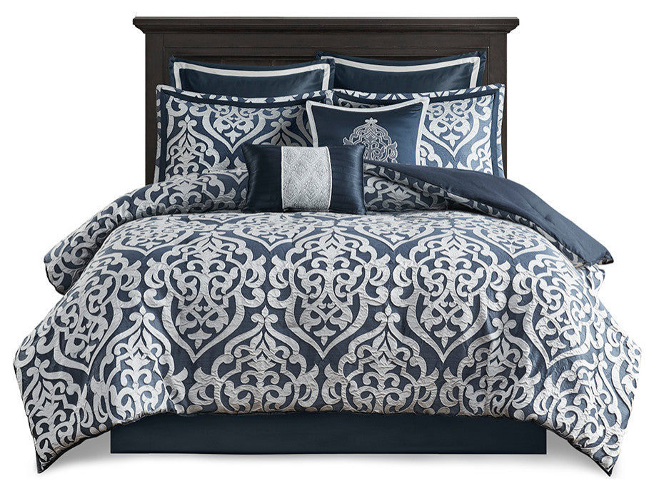 Madison Park Odette 8 Piece Jacquard Comforter Set