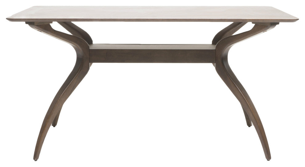 GDF Studio 5-Piece Nerron Mid Century Wood Dining Set, Dark Gray