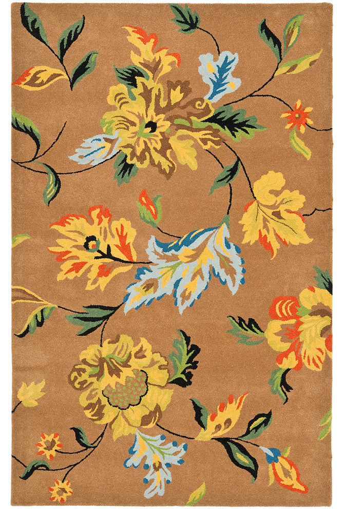 Safavieh Soho Soh735A Floral Rug, Brown/Multi, 8'0"x8'0" Round