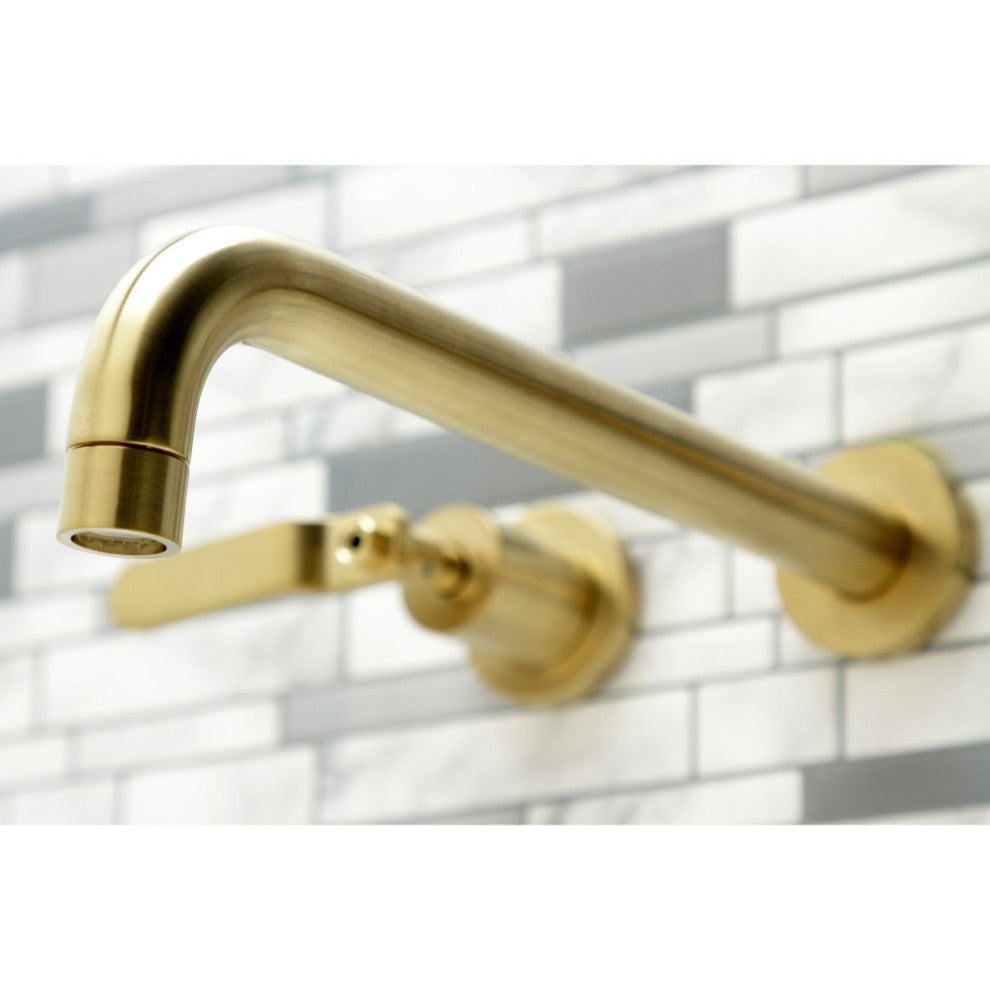 KS8057KL Wall Mount Tub Faucet, Brushed Brass