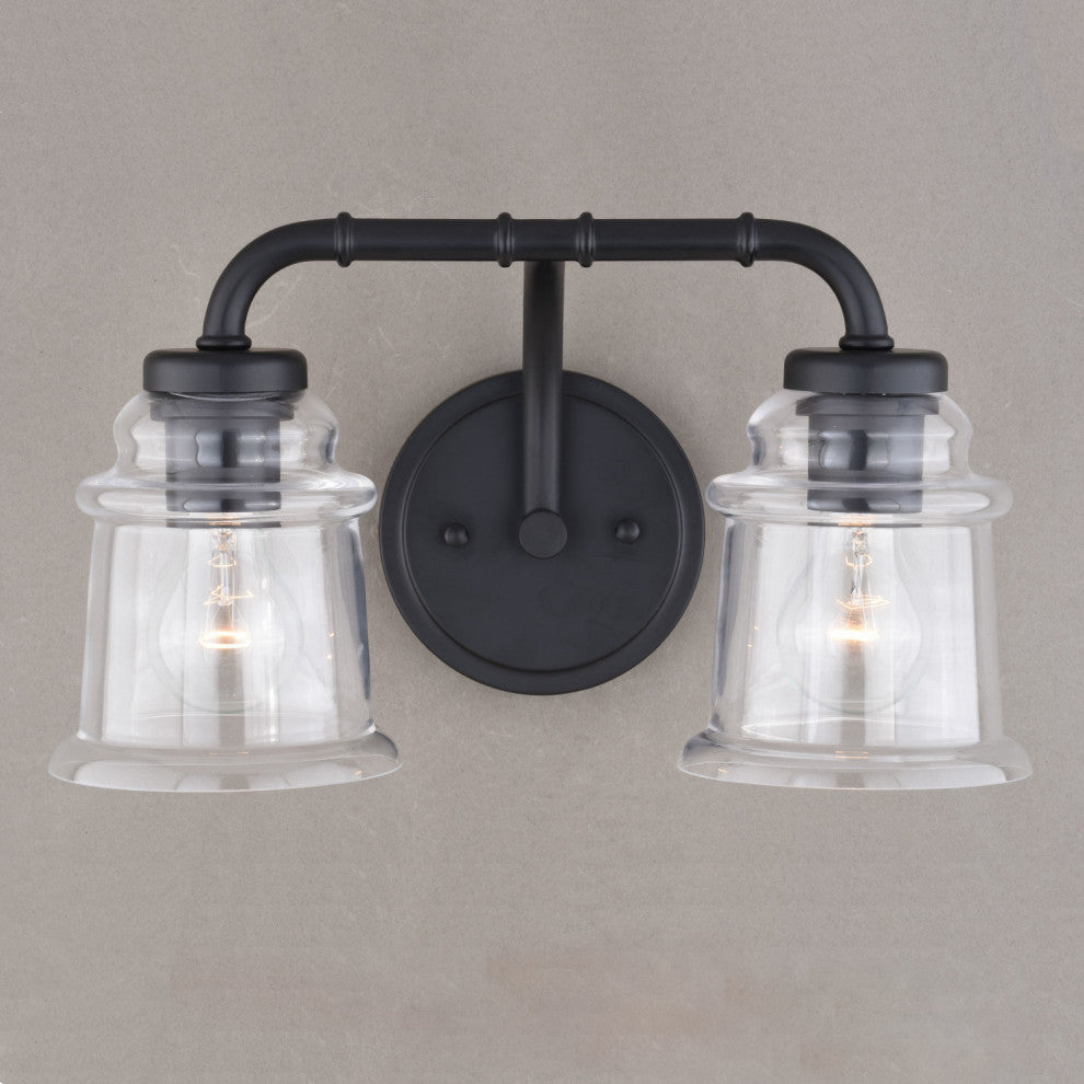Toledo 2 Light Vanity Matte Black