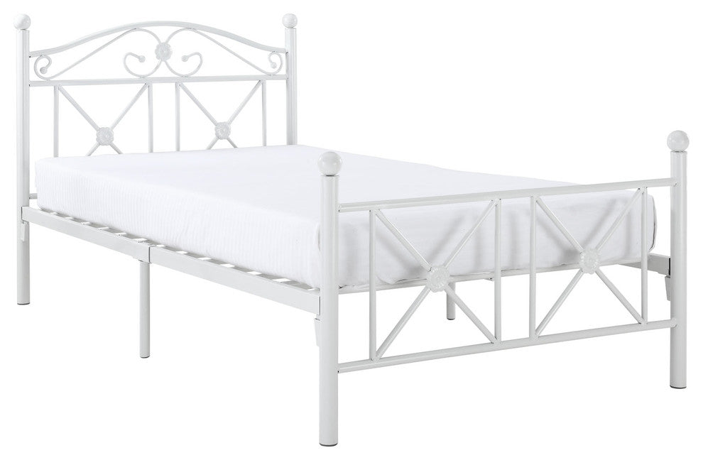 Modern Contemporary Bedroom Bed Frame White