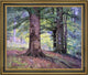 Theodore Clement Steele Beech Trees Framed Premium Canvas Print, 20"x25"