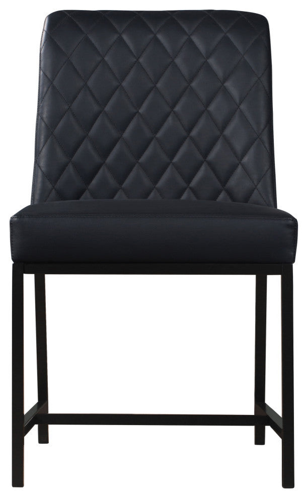 Bryce Faux Leather Upholstered Dining Chair, Set of 2, Black