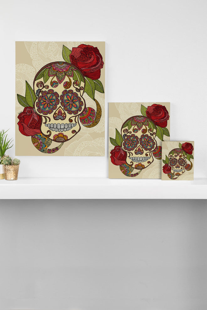 Deny Designs Valentina Ramos Sugar Skull Art Canvas