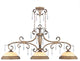 La Bella Island Light, Hand-Painted Vintage Gold Leaf