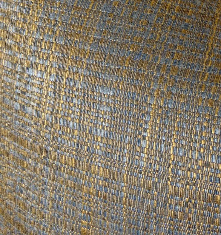 Vibrant Tazanite Blue and Brown Handmade Luxury Pillow, 12"x20"