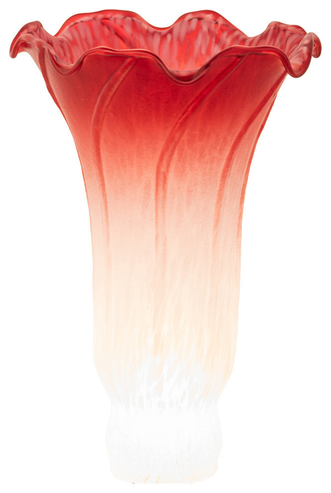 4 Wide X 6 High Red/White Pond Lily Shade